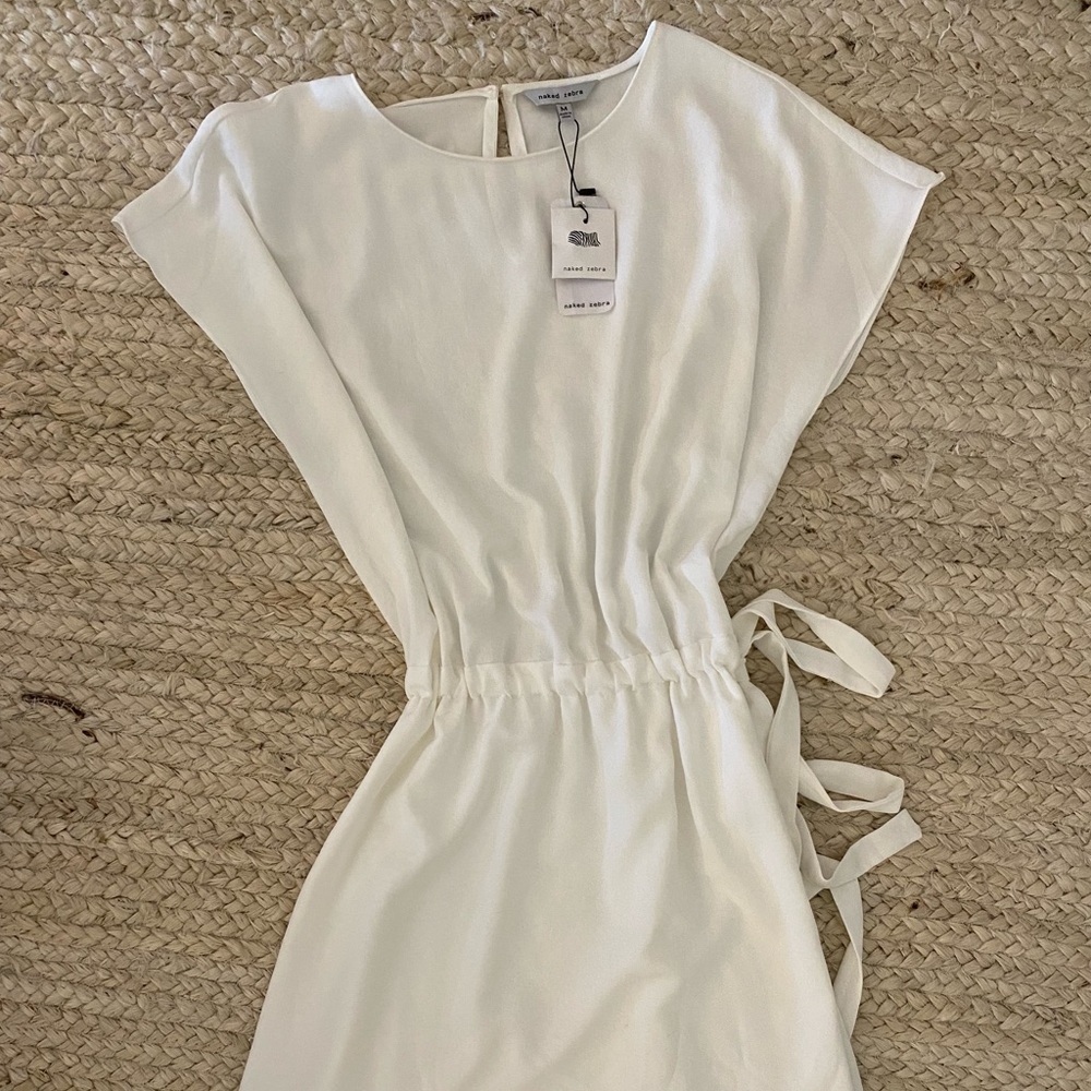 Naked Zebra NWT white dress